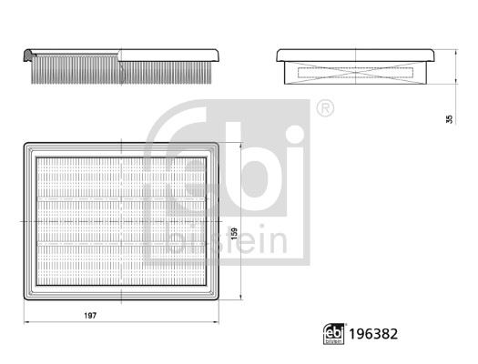 FEBI 196382 Hava Filtresi Renault Austral 24> Rafale 24> 1.2 Hyrib H5f 200 Bg E-Tech