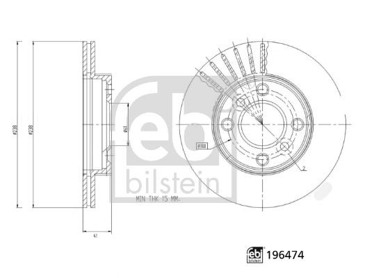 FEBI 196474 Fren Diski Ön Dacia Spring 22>