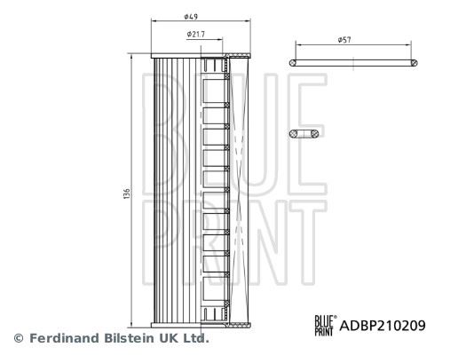 BLUEPRINT ADBP210209 Yağ Filtresi Ford Exporer 19> 3.0 Ecoboost