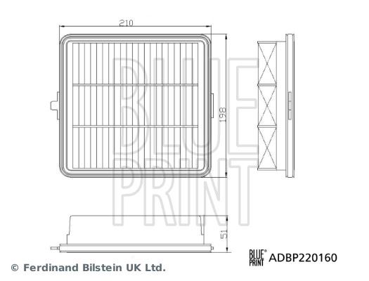 BLUEPRINT ADBP220160 Hava Filtresi Hyundai