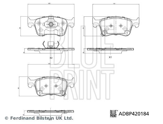 BLUEPRINT ADBP420184 Fren Balatasi Takimi Mg