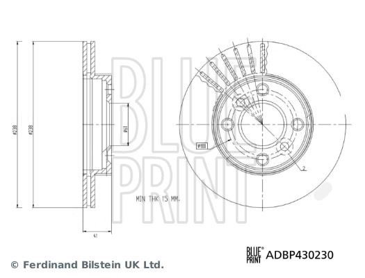 BLUEPRINT ADBP430230 Fren Diski Ön Dacia Spring 22>