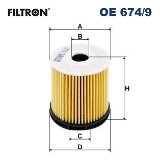 FILTRON OE674.9 Yağ Filtresi Hyundai Elantra 1.6l G4fm 21-> / Tucson 1.6l T-Gdi G4fp 21-> / Kia Sportage 1.6l G4fp 20->