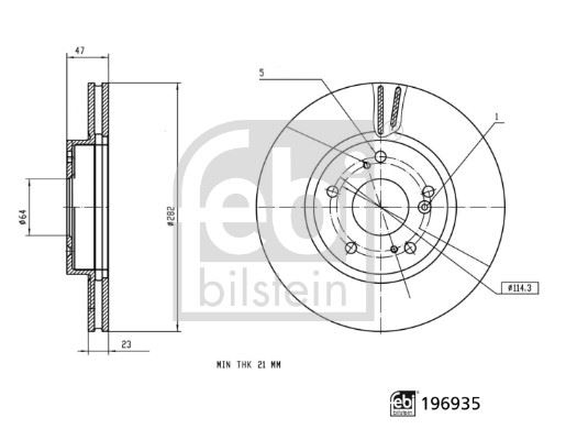 DEL-BG5180C Fren Diski (Ciftli Paket) - Boyali, Delikli