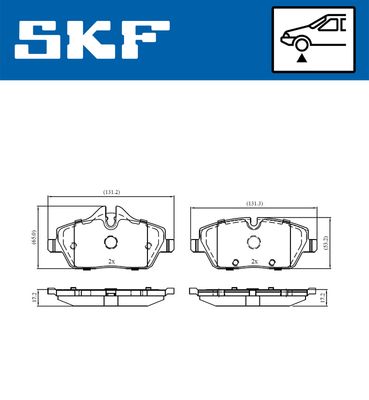 SKF VKBP80093 Fren Balatasi On Bmw E81 E82 E87 E88 . Mini R55 R56 R57 R58 R59