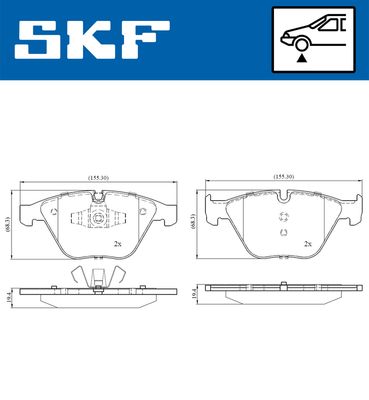 BMW 34116780711 Fren Balatasi Ön  E90-E90 Lci-E91-E91 Lci-E92-E92 Lci-E93-E93 Lci-X1 E84
