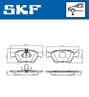 SKF VKBP80243 Fren Balatasi On Mercedes W202 S202 C208 W210 S210 C140 R170