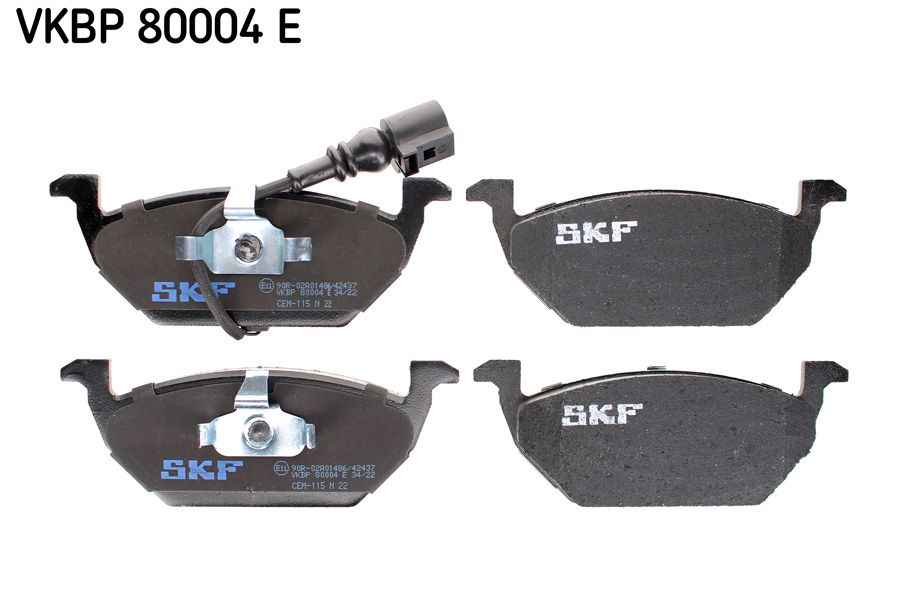 SKF VKBP80004E Ön Balata Fişli Küçük Golf4-Golf5-Jetta-Bora-Polo-A3-Leon 97 >