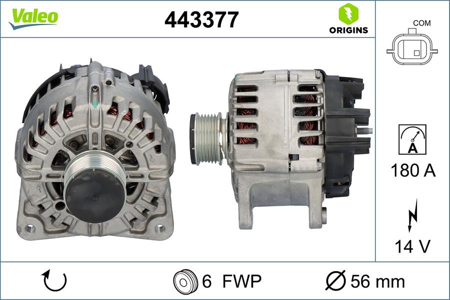 VALEO 443377 Alternatör Renault Clio V