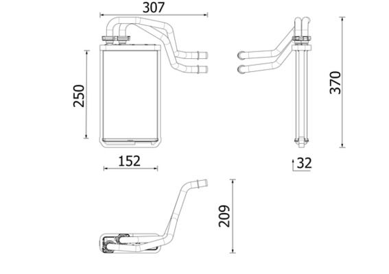 MAHLE AH335000P Kalorifer Radyatoru Mercedes Vito W447 14>