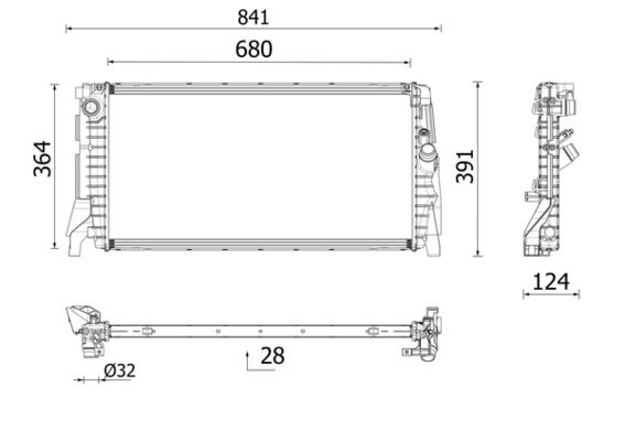 NIS-606340 Radyator B36c-B38b-B38c-B46c-B48c  -  F39-F40-F44-F48-F54-F55-F56-F57-F60