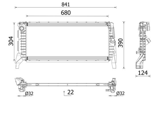 NIS-606391 Radyator B37-B47  -  F39-F45-F48-F54-F55-F56-F57-F60