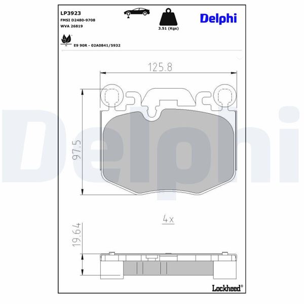 TX 2681901 Fren Balatasi Ön  5g60-G61-G68-G90-G99-7g70