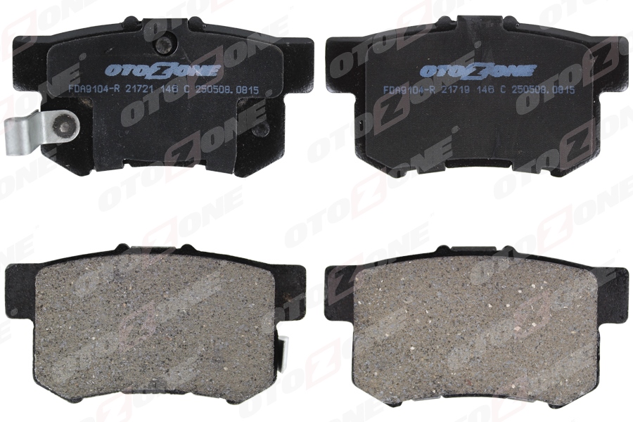 OTOZONE FDA9104-R Arka Fren Balata Honda Civic 1.6l D16 Vtec Vti 01-05 / 1.4l 1.6l 96-01 / 1.6l R16a2 Vtec Sedan 06-> / Accord 2.0l F20 90-98 / Legend 3.2l 91-96 / Suzuki Sx4 1.6l M16a Rw416 05-> - Aşınma Ikaz Soketli