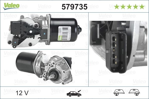 VAL-579735 Silecek Motoru ( Renault   Scenic Ii  -  Grand Scenic Ii )