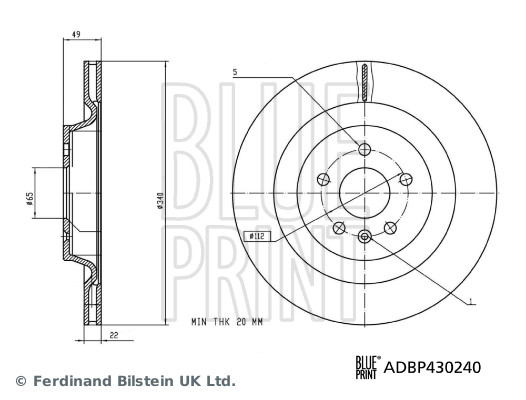 BLUEPRINT ADBP430240 Fren Diski