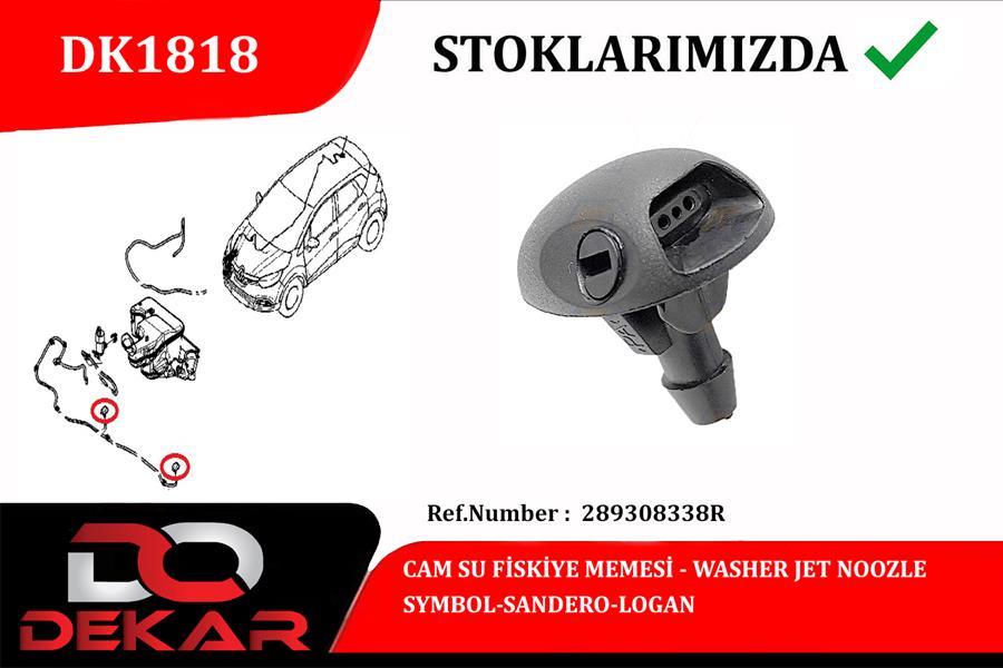 DEKAR DK1818 Cam Su Fiskiye Memesi Symbol-Sandero-Logan
