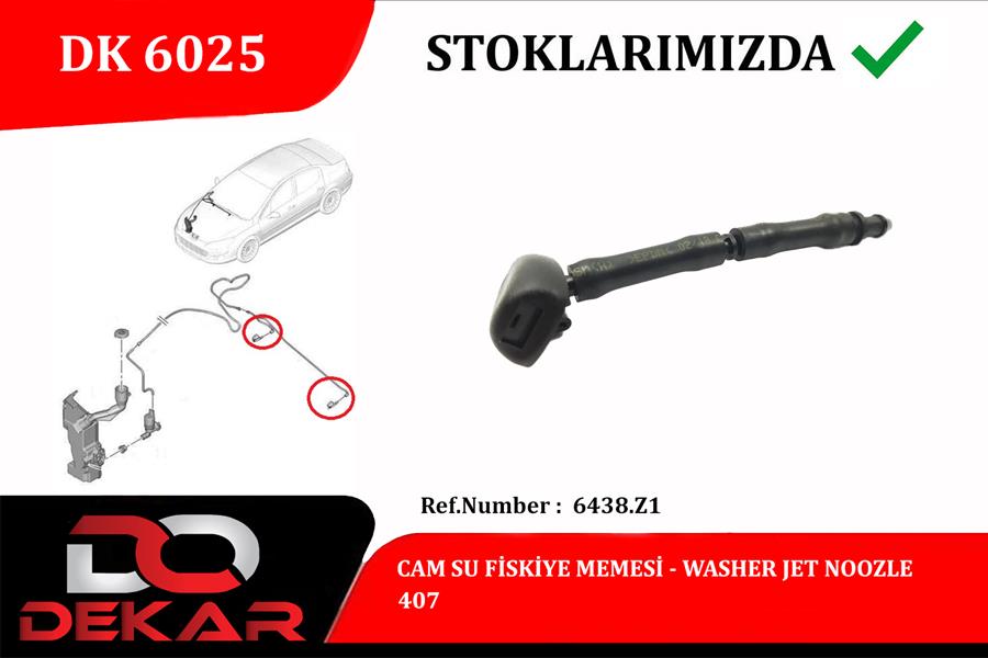 DEKAR DK6025 Cam Su Fiskiye Memesi Peugeot P407 04>10