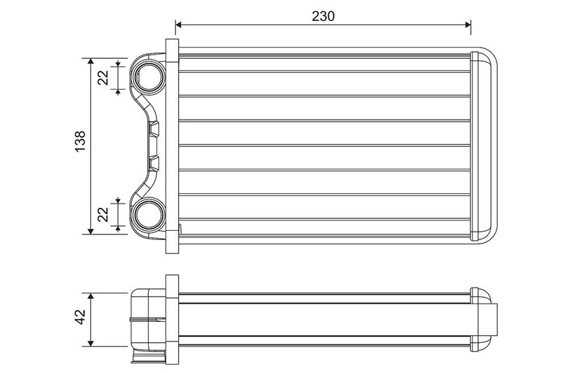 KLR-346245 Kalorifer Radyatoru (Audi A4 01-08  Seat Exeo 09-14)