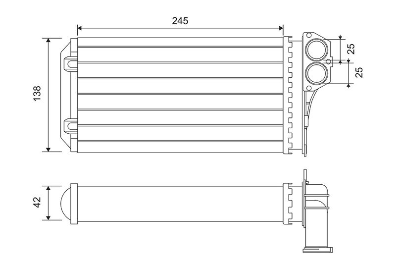 VALEO 812221 Kalorifer Radyatörü 206 98>Xsara 99> 247x134