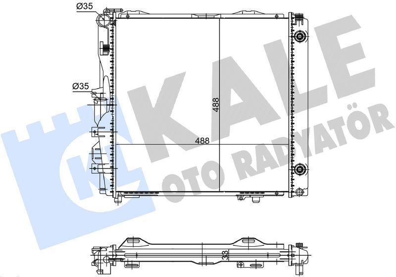 KALE 363815 Motor Su Radyatoru Mercedes S-Class W126 85>91