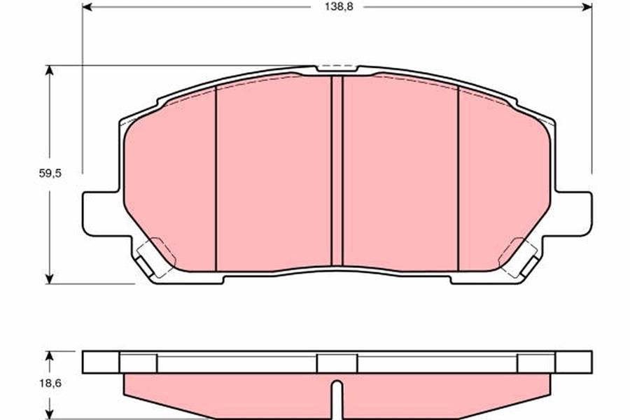 TRW GDB3286 Disk Balata Ön Aks Lexus Rx Mcu15 Toyota Highlander / Kluger U2 1998-2007
