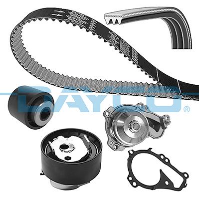 DAYCO KBIOWP141 Devirdaim Eksantrik Gergi Kiti 118x160 Astra L 21> Corsa F-Combo E 19> Crossland-Grandland-P108- P208-P301-P308-P508-P2008-Partner-Berlingo-C-Elysee-C2-C3-C4-Ds3-Proace 1.2 B-D-F12xht Puretech