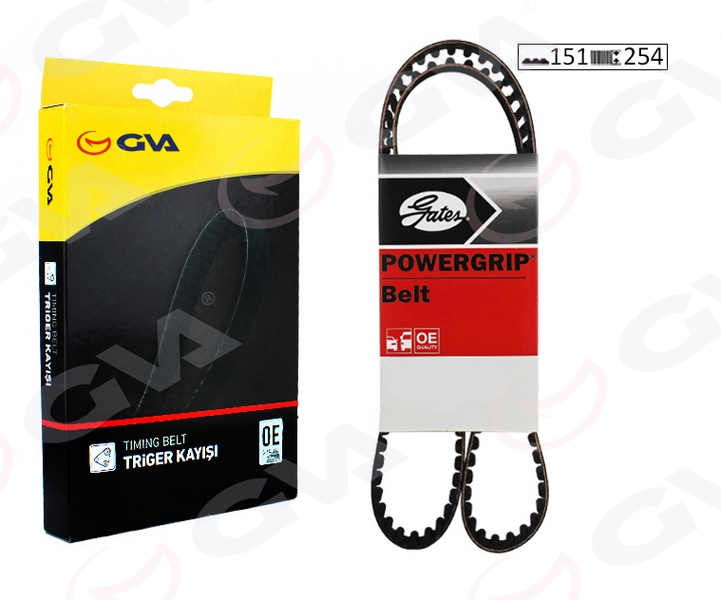 GVA 58151254 Triger Kayişi 151x254 Renault Expres 96> Dzl Clio Kangoo Gd151h9.5p254