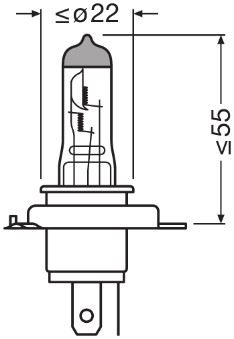 OSRAM 64193NB220 Ampul 12v H4 55/60w 43t Tirnakli Night Breaker Serisi 220 Güçlü Işik