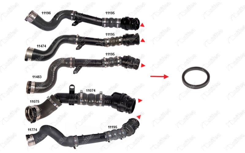 NIFEA 11013 Turbosarj Boru Contasi Renault Clio Iv-Captur-Logan Ii-Sandero Ii-Dokker-Duster K9k 1.5dci . Mercede S Citan Om607 W415