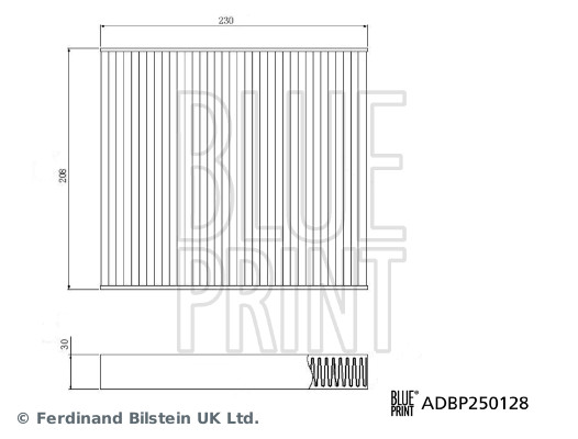 BLUEPRINT ADBP250128 Kabin Filtresi Model S Dual Motor Model S Tri Motor Model X Dual Motor Model X Tri Motor