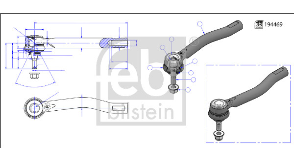FEBI 194763 Rot Başi E-Nv200 Me0 Leaf Ze0 Leaf Ze1