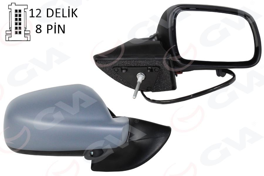 GVA 1043318 Diş Dikiz Aynasi Sağ Elektrikli Isitmali Katlanir Astarli Sensörlü Peugeot P407 2004>
