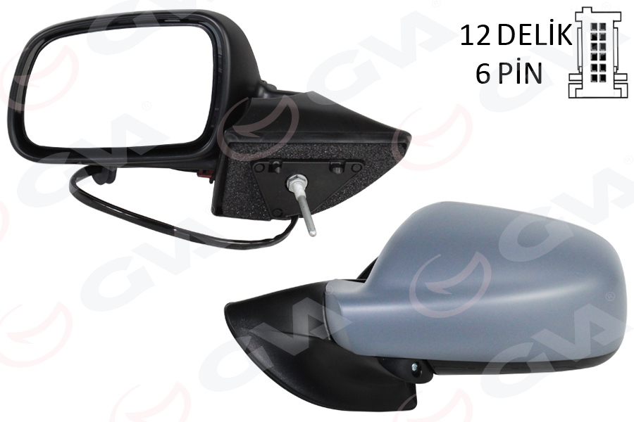 GVA 1043319 Diş Dikiz Aynasi Sol Elektrikli Isitmali Katlanir Astarli Peugeot P407 2004>
