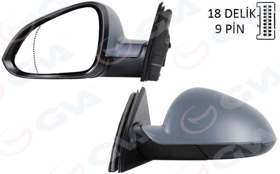 GVA 1090207 Diş Dikiz Aynasi Sol Elektrikli Katlanir Insignia A 08>17