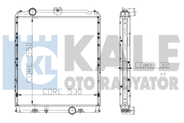 16-3021B Su Radyatoru Brazing Mitsubishi Canter 659 5.0 M-T (Braketli) 1994-1997
