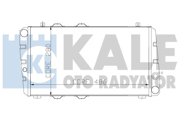 KALE 5003132PF Su Radyatörü Mekanik Versiyonu Kl354945 Skoda Favorit Felicia I-Ii 135-135e-136 1.3 95 > Mt Nac 2 Sira Sik Bakir 486x280x40