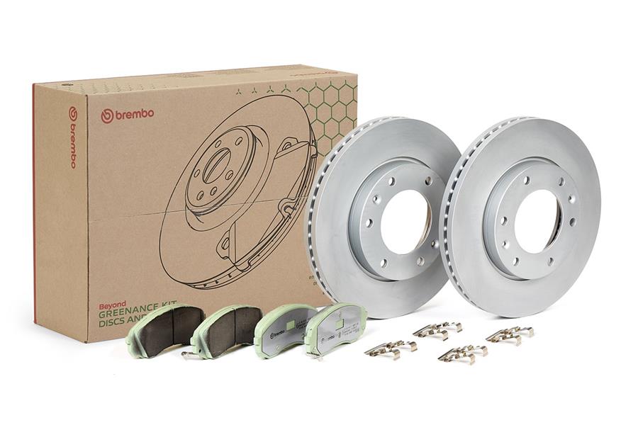 BREMBO KT10019 Kit Disc-Pad Hyundai H-1 Cargo Tq 09-07-> - Hyundai H-1 Travel Tq 09-07->