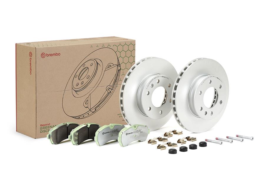 BREMBO KT10052 Kit Disc-Pad Mercedes-Benz Sprinter 3.5-T Platform-Chassis B907-B910 02-18-> - Mercedes-Benz Spri Nter 3.5-T Tourer Bus B907 02-18-> - Mercedes-Benz Sprinter 3.5-T Van B907-B910 02-18-> - Merced