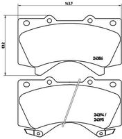 BREMBO P83107X Ön Fren Balata Toyota Land Cruiser 4.5l 1vd-Ftv Vdj200 Dizel D4-D 08-> 4.6l Uzj200 V8 08->