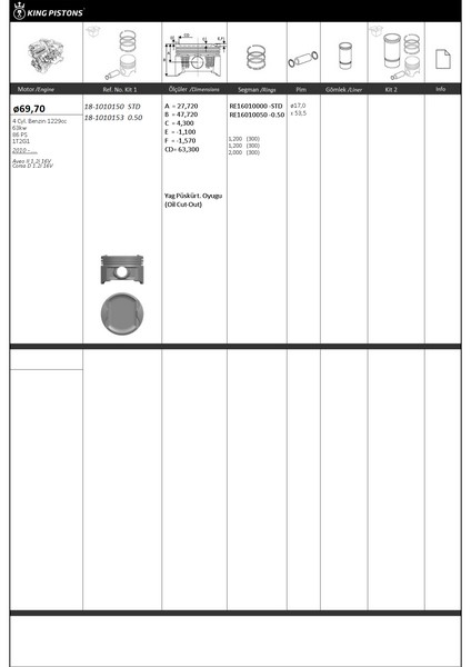 PSA-25192081 Piston