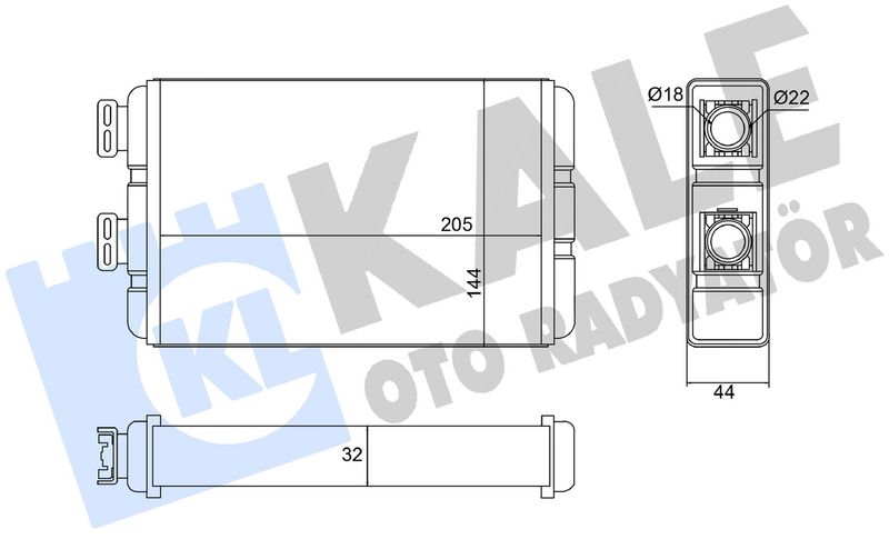 41-1407B Kalorifer Radyatoru Brazing Bmw Klimasiz 3 Serisi (E46) 316i - 318i - 320d - 320i - 328i - 330i 1998-2005