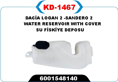 KAYA KD-1467 Cam Su Fiskiye Deposu  Dacia Logan Ii - Sandero Ii