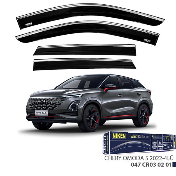 NIKEN 047CR030201 Cam Rüzgarliği Takimi Kromlu Chery Omoda 5 22-> 4 Adet