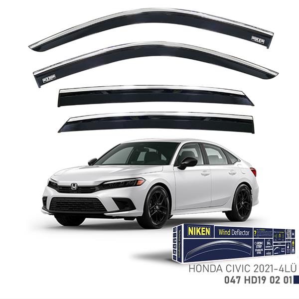 NIKEN 047HD190201 Kromlu Cam Rüzgarliği Honda Civic 2021- Sedan 4lü