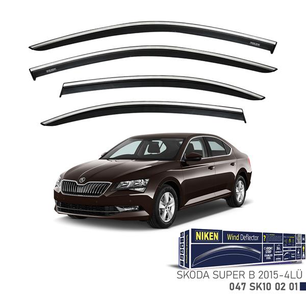 NIKEN 047SK100201 Kromlu Cam Rüzgarliği Skoda Super B 2015- 4lü