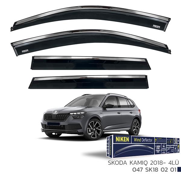 NIKEN 047SK180201 Kromlu Cam Rüzgarliği Skoda Kamiq 2018- 4lü