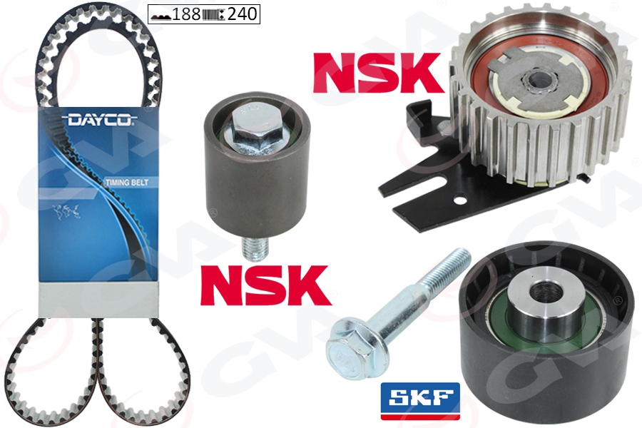 GVA 59T2920 Eksantrik Gergi Kiti 188 Diş 24 Mm Fiat Egea 21> Alfa Romeo Tonale 21> Jeep Renegade 21> 1.6d Mtj Euro 6