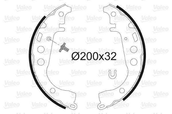 VALEO 562746 Arka Pabuç Balata Yaris 1.0 99 >05 >1.0 11 > Yaris Verso 1.3 1.5 1.4d-4d 01-05 Iq 09 > 200x32