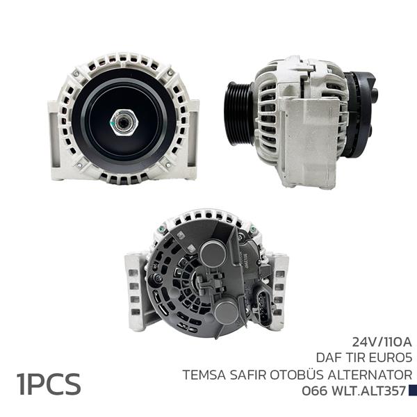VOLTECH 066WLT.ALT357 Alternatör Sarj Dinamosu 24v 110a Daf Tir Euro5 Temsa Safir Otobüs